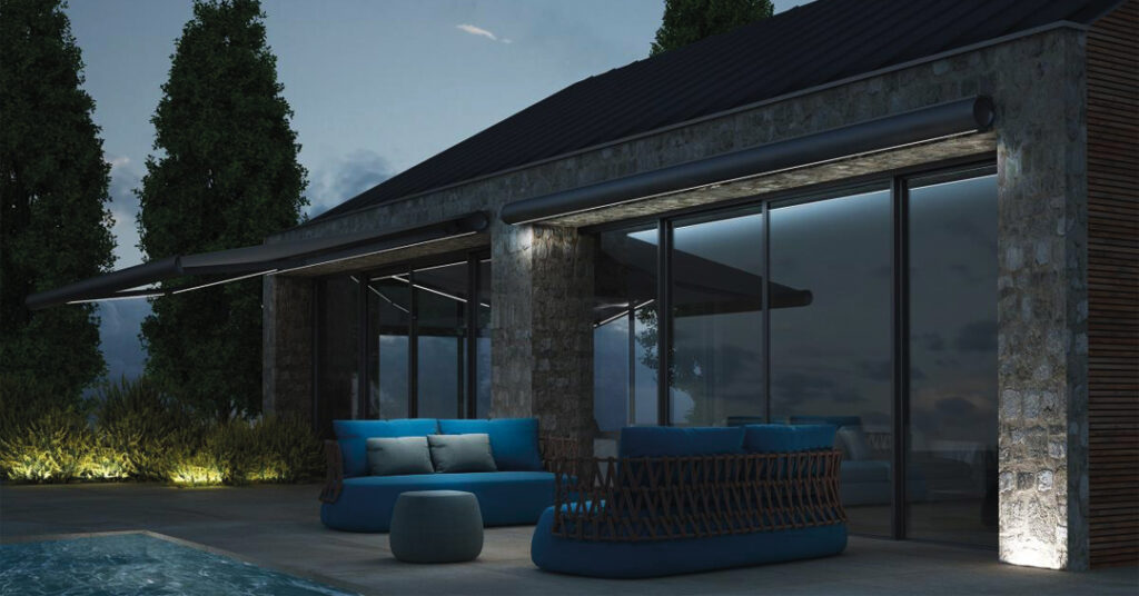 tenda cassonata con LED